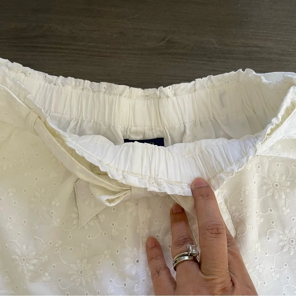 Polo Ralph Lauren girls white floral eyelet shorts size 14 NWT